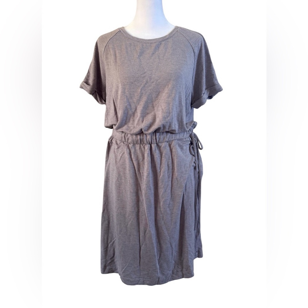 A New Day Gray Short Sleeve T-Shirt Dress